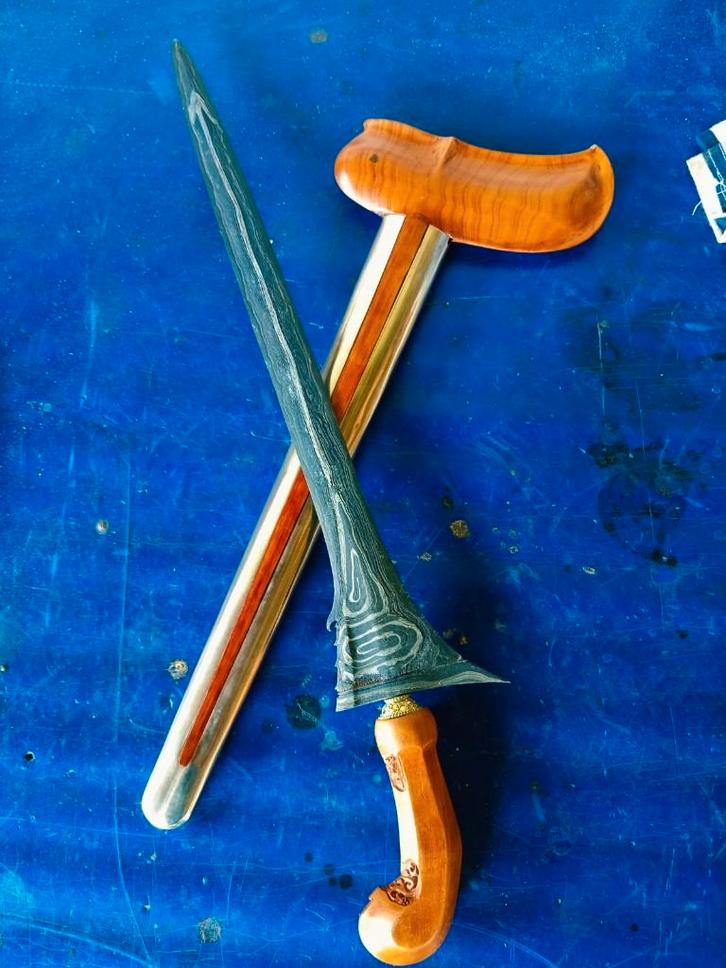 Antieke Keris Kebo Giring Pamor Satrio Pinayungan SVF98, Antiek en Kunst, Kunst | Niet-Westerse kunst, Verzenden