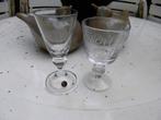 2xoud kristallen wijnglas J vd Vondel + krimpenerwaard wapen, Antiek en Kunst, Antiek | Glas en Kristal, Ophalen of Verzenden