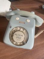 Vintage PTT Draaischijf Telefoon Lichtblauw, Antiek en Kunst, Ophalen