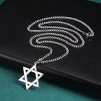 Zilveren Davidster Ketting / Jodendom Joods Hexagram Ster, Verzenden, Nieuw, Zilver, Overige materialen