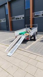 Te huur: scooter aanhanger (motortrailer) incl. rijplaten, Fietsen en Brommers, Fietsaccessoires | Aanhangers en Karren, Ophalen