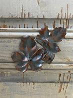 Franse set metalen gordijnroede eindknoppen met druivenblad, Huis en Inrichting, Stoffering | Gordijnen en Lamellen, Ophalen of Verzenden