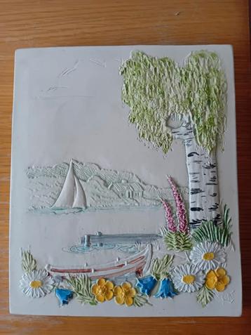 Jie keramiek  zeilboot  bloemen  beschikbaar voor biedingen