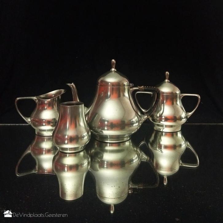Tinnen theeservies RIO Tiel, Antiek en Kunst, Antiek | Tin, Ophalen of Verzenden