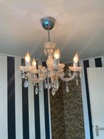 Kroonluchter 5-lamps, Ophalen, Gebruikt, Glas, Authentiek