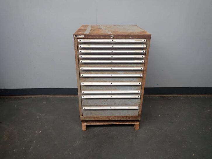 Lista werkplaatskast inc. inhoud, boren en snijgereedschap, Doe-het-zelf en Verbouw, Draaibanken, Gebruikt, Overige typen, Ophalen of Verzenden