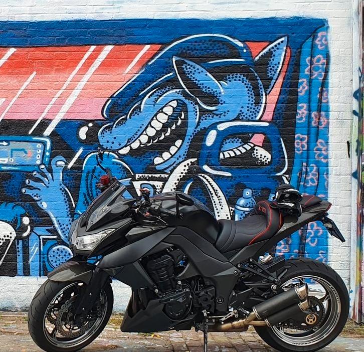 TE KOOP: KAWASAKI Z1000 ABS MAT ZWART (lees beschrijving), Motoren, Motoren | Kawasaki, Particulier, Naked bike, meer dan 35 kW