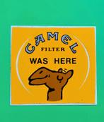 Camel sigaretten filter was here vintage vinyl sticker, Ophalen of Verzenden, Zo goed als nieuw
