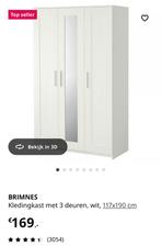 BRIMNES kledingkast, wit, 117x190 cm, Ophalen, Overige materialen, 100 tot 150 cm, Zo goed als nieuw