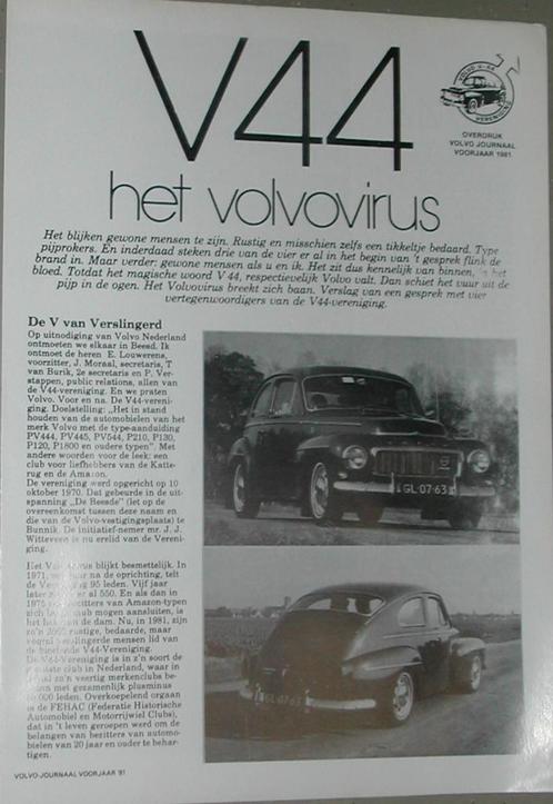 Overdruk uit clubblad. Volvo. V44 vereniging iz. Volvo virus, Boeken, Auto's | Folders en Tijdschriften, Zo goed als nieuw, Volvo