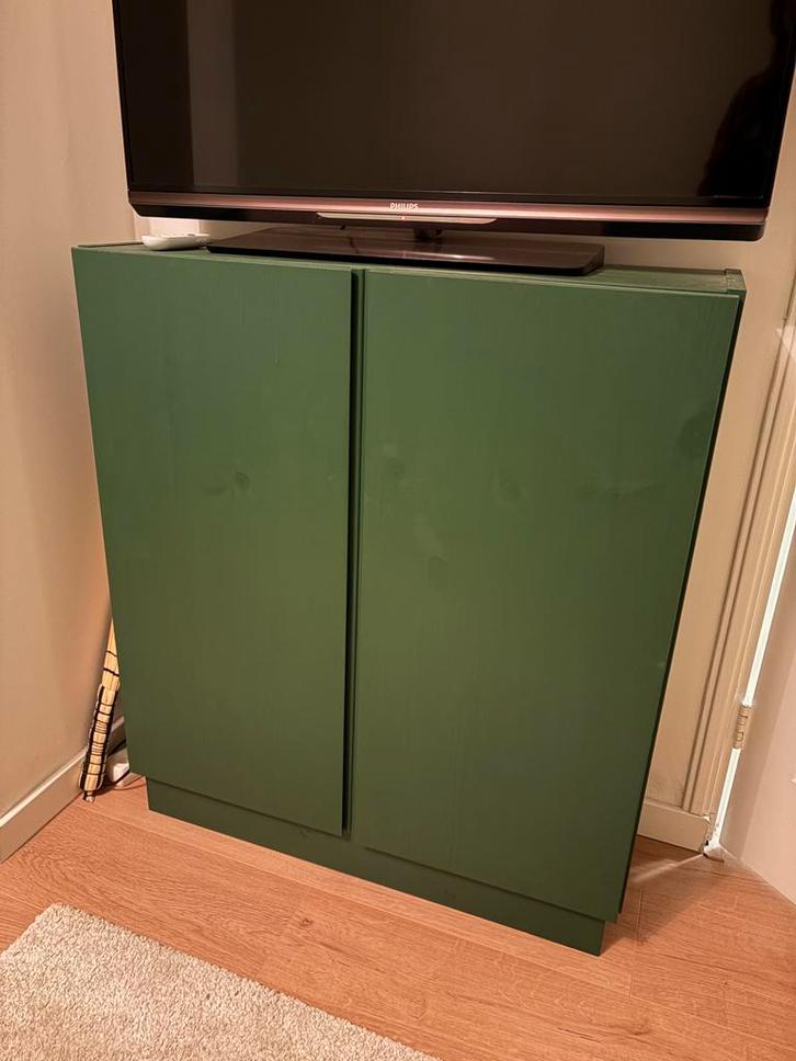 IVAR Kast, grenen, 80x30x83 cm, groen geverfd, Huis en Inrichting, Kasten | Schoenenkasten, Zo goed als nieuw, Ophalen