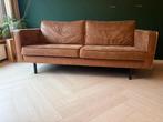 2,5-zitsbank Cognac Leder, Huis en Inrichting, Banken | Bankstellen, Ophalen, Gebruikt, Tweepersoons, 75 tot 100 cm