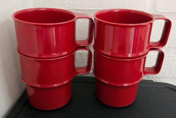 Mepal vintage 4x mok bloedrood beschikbaar voor biedingen