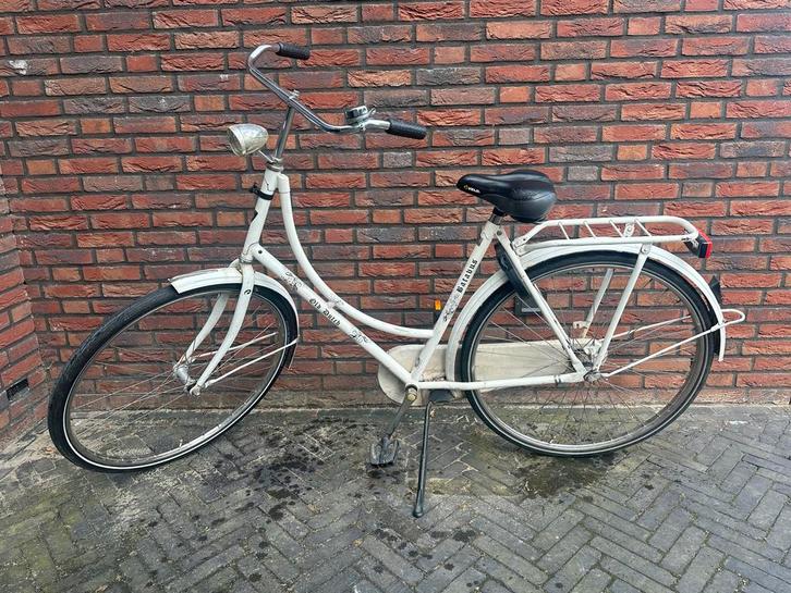 Witte Damesfiets - Batavus Old Dutch, Fietsen en Brommers, Fietsen | Dames | Omafietsen, Gebruikt, 53 tot 56 cm, Ophalen