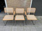 Vintage webbing eetkamerstoelen Cesca Marcel breuer, Ophalen of Verzenden