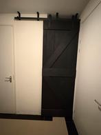 Zwarte barnwood loftdeur 85x245cm - Landelijke stijl, Ophalen, 80 tot 100 cm, 215 cm of meer, Binnendeur