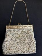 Vintage Avondtasje met Kralen Bloemmotief, Ophalen of Verzenden, Gebruikt, Wit, Avondtasje