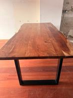Acacia houten eettafel, Gebruikt, 200 cm of meer, Vijf personen of meer, Industrieel