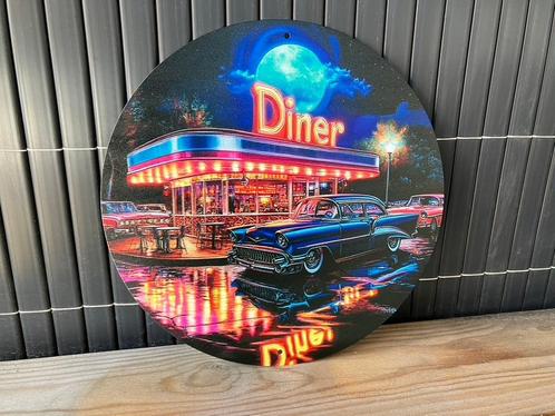 Metalen bord American Diner, Huis en Inrichting, Woonaccessoires | Wanddecoraties, Nieuw, Ophalen of Verzenden