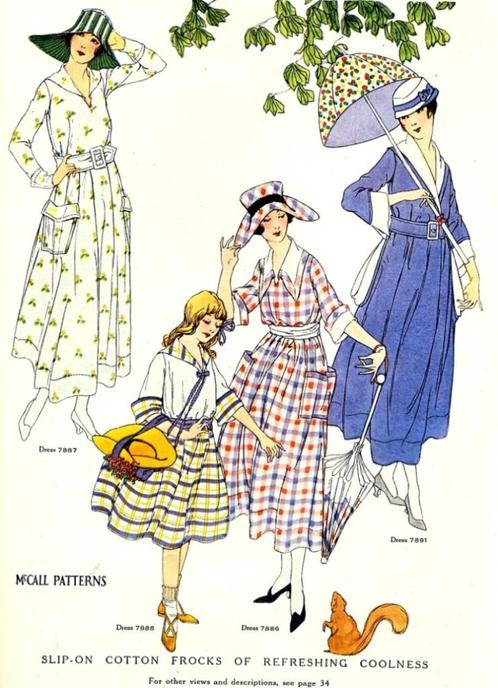 Mc Call's zomerkleding - 20er jaren, Verzamelen, Foto's en Prenten, Nieuw, Prent, Overige onderwerpen, Voor 1940, Verzenden
