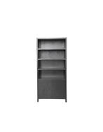NIEUW - HSM Collection SHS100B Boekenkast Zwart Teak, Ophalen, Met plank(en), Minder dan 50 cm, 200 cm of meer