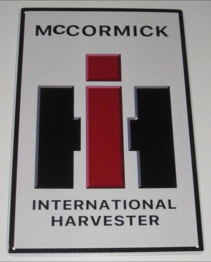 McCORMICK TRACTOR : Metalen Bord Logo McCORMICK, Verzamelen, Merken en Reclamevoorwerpen, Nieuw, Reclamebord, Verzenden