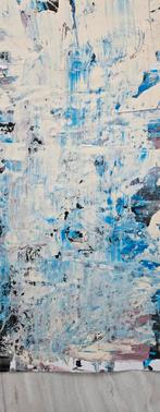 Abstract blauw en wit schilderij, Antiek en Kunst, Kunst | Schilderijen | Abstract, Ophalen of Verzenden