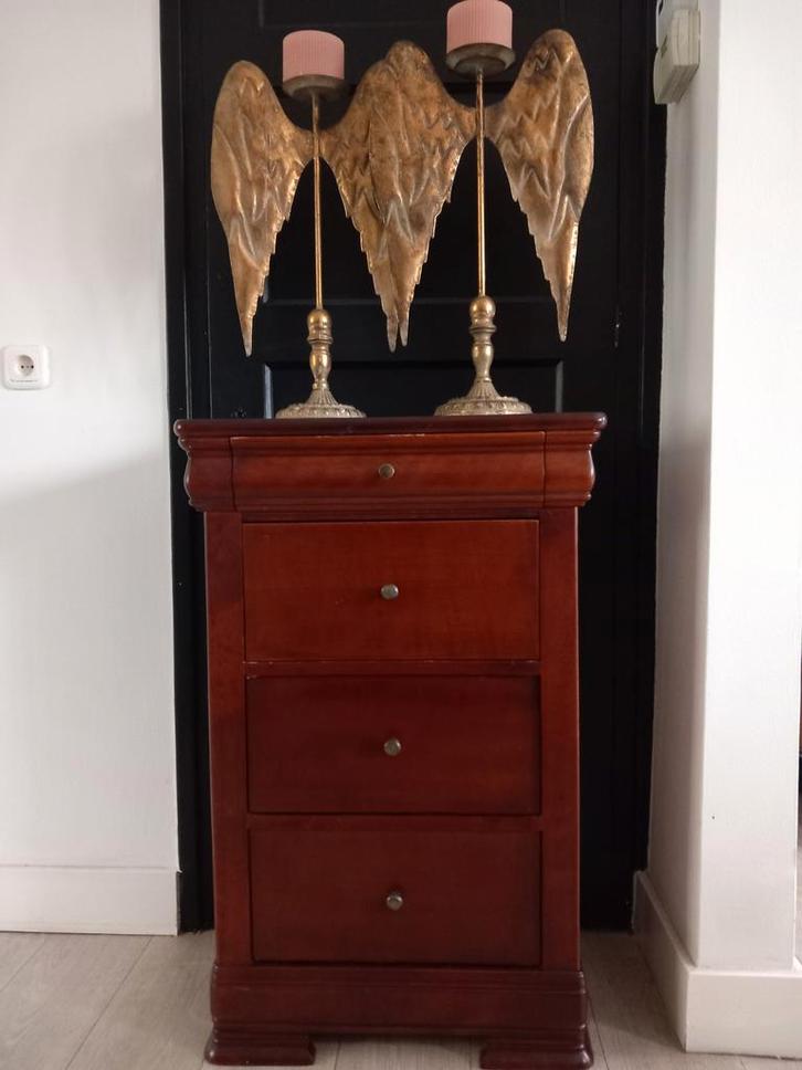 Mahonie houten ladenkast, Huis en Inrichting, Kasten | Dressoirs, Gebruikt, Minder dan 50 cm, 25 tot 50 cm, Met lade(s), Overige houtsoorten