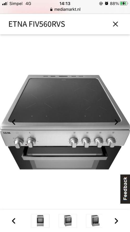 Inductie fornuis rvs, Huis en Inrichting, Keuken | Keukenelementen, Gebruikt, Minder dan 100 cm, 50 tot 100 cm, Ophalen