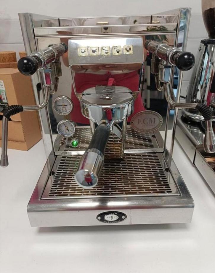 ECM Elektronika II Profi Espressomachine - RVS Glans, Witgoed en Apparatuur, Koffiezetapparaten, Gebruikt, Gemalen koffie, Koffiebonen