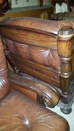 Eiken leder FAUTEUILS LEDER met bank, Ophalen
