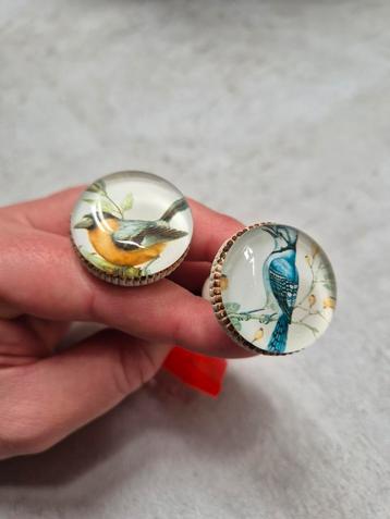Nieuw setje kastknoppen, ladeknoppen met vogels beschikbaar voor biedingen