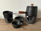 Zwarte Fondueset Copco Michael Lax, Verzenden, Gebruikt, Gietijzer, Koekenpan of Braadpan