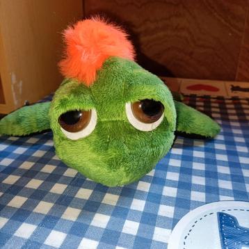Suki Punk schildpad knuffel met leren schild en oranje haar beschikbaar voor biedingen