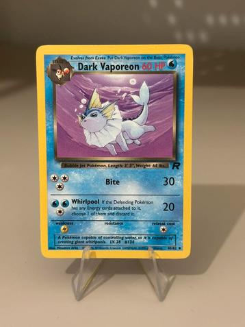 Dark Vaporeon Team Rocket Pokemon kaart beschikbaar voor biedingen
