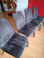 4 Antraciet grijze eetkamer stoelen, Huis en Inrichting, Ophalen, Gebruikt, Confortabel, modern, industrieel ontwerp., Vier