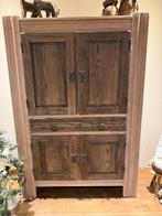 Gestraalde eiken kast met oude look, Huis en Inrichting, Kasten | Buffetkasten, Gebruikt, 100 tot 150 cm, Eikenhout, Ophalen of Verzenden