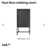 Nieuwe Nero Kast met Webbing - Stijlvol & Praktisch, Huis en Inrichting, Ophalen, Nieuw, 50 tot 100 cm, Modern