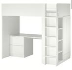 Ikea Hoogslaper met bureau, Gebruikt, Eenpersoons, Ophalen of Verzenden, 200 cm
