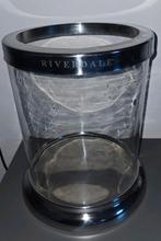 Riverdale windlicht zilver 34cm hoog 30cm doorsnee, Huis en Inrichting, Ophalen