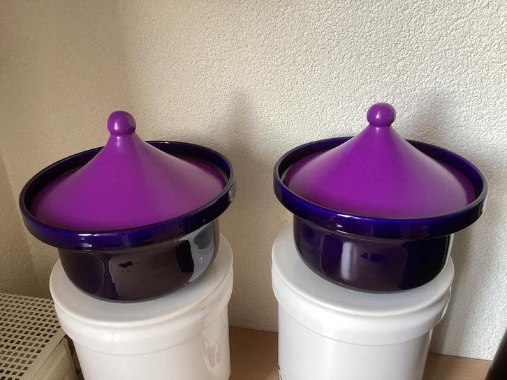 Vintage Potterie Driehoek Huizen schalen,servies Laren,70 ej, Antiek en Kunst, Antiek | Schalen, Ophalen of Verzenden