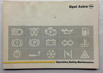 Handleiding Opel Astra 1991 (Engelstalig) beschikbaar voor biedingen