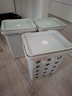 Ikea Hallbar prullenbakken - 3 stuks, Kunststof, Ophalen of Verzenden, Zo goed als nieuw, Minder dan 10 liter