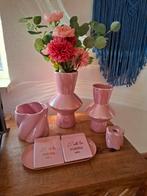 Woonaccessoires pakket roze, Huis en Inrichting, Woonaccessoires | Vazen, Ophalen, Overige kleuren, Minder dan 50 cm, Glas