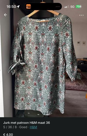 H&M Jurk Maat 36 (S) met Patroon beschikbaar voor biedingen