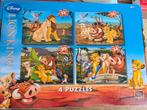 Disney Lion King Puzzels - 4 in 1 (sint idee), Ophalen, Minder dan 500 stukjes, Zo goed als nieuw, Legpuzzel