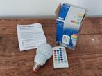 RGB led lamp meerkleurig met afstandsbediening, Led-lamp, Minder dan 30 watt, Zo goed als nieuw, E27 (groot)