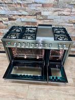 Luxe Boretti 7 pits met Frytop dubbele oven RVS 120 cm, 60 cm of meer, Fornello Esperta, Ophalen of Verzenden, Zo goed als nieuw