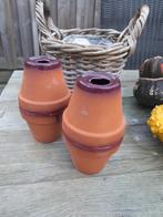 Waterpotten terracotta., Tuin en Terras, Ophalen of Verzenden, Zo goed als nieuw, Rond