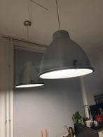 Twee Industriële Lampen - Ø42,5cm, Huis en Inrichting, Lampen | Hanglampen, Ophalen, Gebruikt, Glas, Minder dan 50 cm